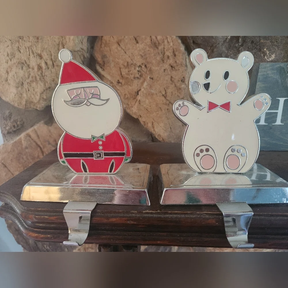 Santa and Bear Stocking Holders